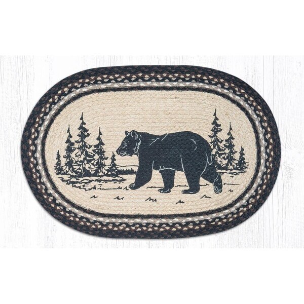 Palacedesigns 20 x 30 in. Jute Oval Bear Silhouette Patch PA2848713 - main